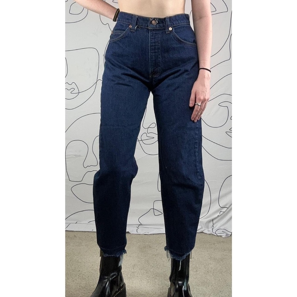 Vintage 70s Levi’s Orange Tab Tapered Raw Hem High Rise Jeans